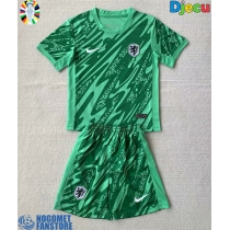 Nizozemska Golmanski Domaci Dres za djecu EP 2024 Kratak Rukav (+ Kratke hlače)